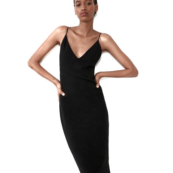 zara midi slip dress